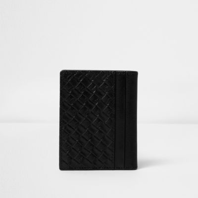 Black lattice panel card holder